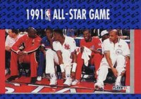1991 Fleer #233 1991 All-Star Game Enemies-A Love Story Basketball Card