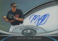 2011 Bowman Platinum Prospects Autographs #MM Manny Machado Baseball Card