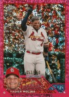 2023 Topps Chrome #14 Yadier Molina Magenta Speckle Baseball Card