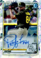 2020 Bowman Chrome Prospect Autographs #CPALP Luis Patino Atomic Refractor Baseball Card