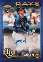 2024 Topps Chrome Update Chrome Baseball Update Series Autographs #ACCME Curtis Mead Purple Refractor Baseball Card
