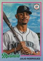 2022 Topps Archives #115 Julio Rodriguez Rainbow Foil Baseball Card