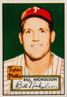 1952 Topps #185 Bill Nicholson Cream back Baseball Card