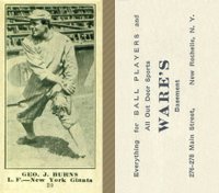 1916 Wares #20 Geo. J. Burns Baseball Card