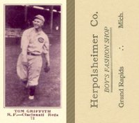 1916 Herpolsheimer Co. #73 Tom Griffith Baseball Card