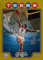 2008 Topps Chrome #180 Julius Erving Gold Refractor Basketball Card