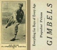 1916 Gimbels #21 Joe Bush Baseball Card