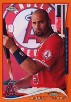 2014 Topps Chrome #130 Albert Pujols Orange Refractor Baseball Card