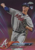 2018 Topps Chrome Update #HMT16 Michael Soroka Pink Refractor Baseball Card