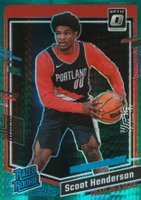 2023 Panini Donruss Optic #239 Scoot Henderson Hyper Green Basketball Card