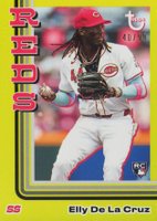 2024 Topps Brooklyn Collection #49 Elly de La Cruz Chartreuse Baseball Card