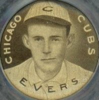 1910 Sweet Caporal Pins # Johnny Evers Baseball Card