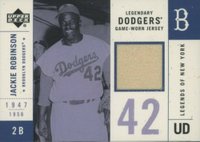 2001 Upper Deck Legends of NY Legendary Jersey #LDJJR Jackie Robinson Baseball Card