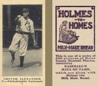 1916 Holmes for Homes Bread #4 Grover Alexander Baseball Card