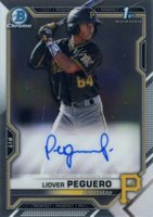 2021 Bowman Chrome Prospect Autographs #CPALP Liover Peguero Baseball Card