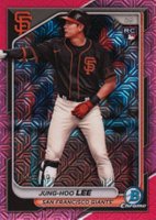 2024 Bowman Mega Box Chrome #69 Jung-Hoo Lee Pink Refractor Baseball Card
