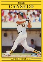 1991 Fleer #5 Jose Canseco Baseball Card
