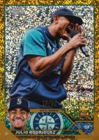 2023 Topps Chrome #200 Julio Rodriguez SP-Gold Speckle Refractor Baseball Card