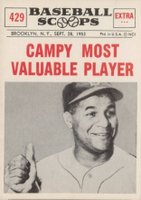 1961 Nu-Card Baseball Scoops #429 Campy National League's MVP Baseball Card