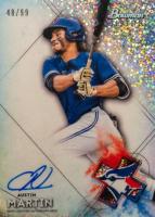 2021 Bowman Sterling Prospect Autographs #BSPAAM Austin Martin Speckle Refractor Baseball Card