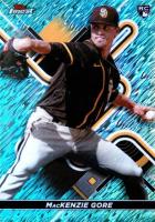 2022 Topps Finest #22 MacKenzie Gore Aqua Shimmer Refractor Baseball Card