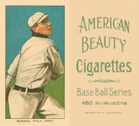 1909 White Borders American Beauty No Frame  #32 Chief Bender Pitching-No Trees In Background Baseball Card