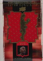 2009 UD Exquisite Collection Extra Exquisite #X-MJ Michael Jordan Jersey Basketball Card