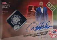 2017 Topps Now  #148B Derek Jeter Autograph Relic-Red Baseball Card
