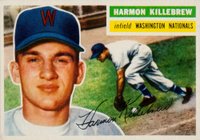 1956 Topps #164 Harmon Killebrew Gray Back Baseball Card