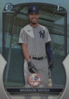 2023 Bowman Chrome Prospects #BCP188 Brandon Mayea Refractor Baseball Card