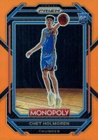 2022 Panini Prizm Monopoly #63 Chet Holmgren Orange Prizm Basketball Card