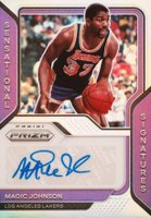2020 Panini Prizm Sensational Signatures #SSMJO Magic Johnson Silver Prizm Basketball Card