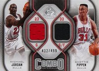 2009 SP Game Used Combo Materials #CM-JP Michael Jordan/Scottie Pippen 499 Basketball Card