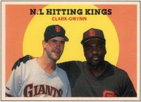 1989 Baseball Cards Magazine Repli-Cards #69 N.L. Batting Kings Hand Cut Baseball Card