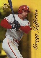 1996 Select Certified #23 Gregg Jefferies Mirror Gold Baseball Card
