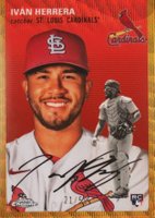 2023 Topps Chrome Platinum Anniversary #28 Ivan Herrera Gold Wave Baseball Card