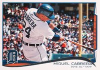 2014 Topps #335 Miguel Cabrera Baseball Card