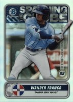 2020 Bowman Chrome Mega Box Spanning the Globe #STGWF Wander Franco Refractor Baseball Card