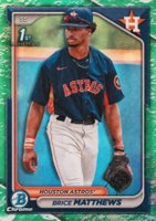 2024 Bowman Chrome Prospects #BCP69 Brice Matthews Lunar Glow Refractor Baseball Card