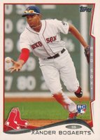 2014 Topps #133 Xander Bogaerts No Sparkle on Ball Baseball Card