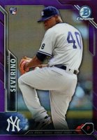 2016 Bowman Chrome #67 Luis Severino Purple Refractor Baseball Card