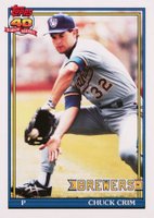 1991 Topps Tiffany #644 Chuck Crim Baseball Card