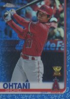 2019 Topps Chrome #1 Shohei Ohtani Batting-Blue Refractor Baseball Card