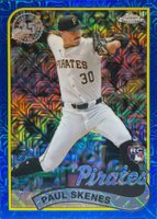 2024 Topps Silver Pack 1989 Chrome Promo #21 Paul Skenes Update-Blue Refractor Baseball Card
