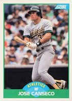 1989 Score #1 Jose Canseco Baseball Card