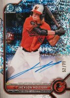 2022 Bowman Draft Chrome Draft Pick Autographs #CDAJH Jackson Holliday Sparkle Refractor Baseball Card