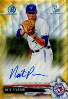 2017 Bowman Draft Chrome Draft Picks Autographs  #CDANPE  Nate Pearson Gold Wave Refractor Baseball Card