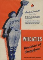 1937 Wheaties Series 8 # Earl Averill Baseball Card