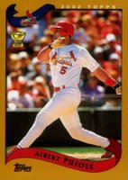2002 Topps #160 Albert Pujols Back Photo Polanco in Cap Baseball Card