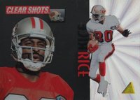 1995 Pinnacle Clear Shots #1 Jerry Rice Football Card
